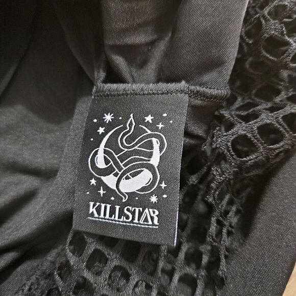Killstar Crucifire Skirt Small Womens Black Fishnet Mini Gothcore Skater Punk - Picture 8 of 13